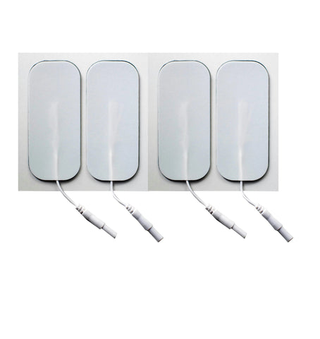 1.5 in. x 3.5 in. Rectangle - White Foam Top Electrodes Case of 20 (4/pk)