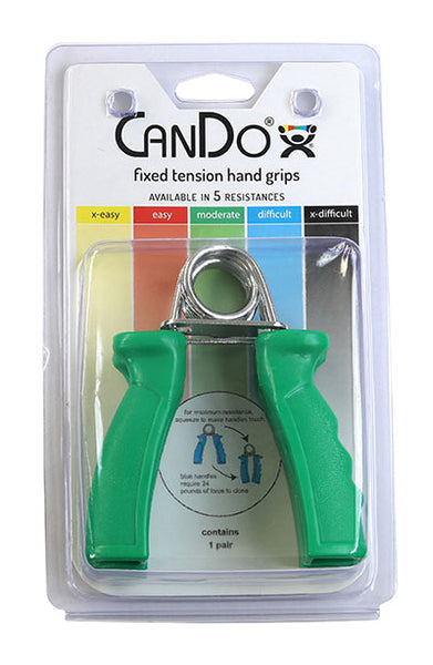CanDo® Ergonomic Hand Grip, Pair - Green, moderate - 12 Lbs.