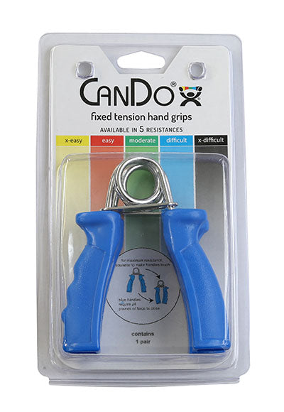 CanDo® Ergonomic Hand Grip, Pair - Red, light - 6 lb