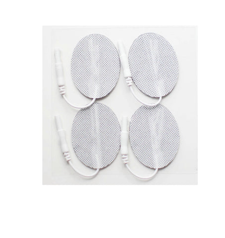 1.5 in. x 2.5 in. Oval - White Fabric Top Electrodes Case of 20 (4/pk)