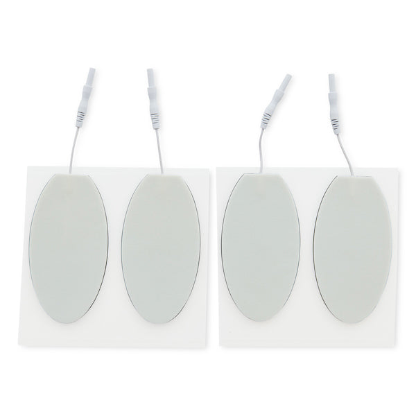 2 in. x 3.5 in. Oval - White Foam Top Electrodes Case of 10 (4/pk)