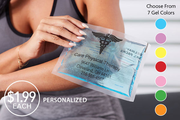 6" x 7" PERSONALIZED Reusable Hot/Cold Gel Pack • Case of 24