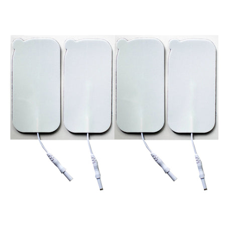 2 in. x 4 in. Rectangle - White Foam Top Electrodes Case of 20 (4/pk)