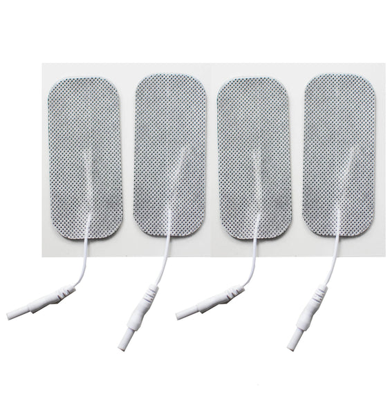 1.5 in. x 3.5 in. Rectangle - White Fabric Top Electrodes Case of 20 (4/pk)