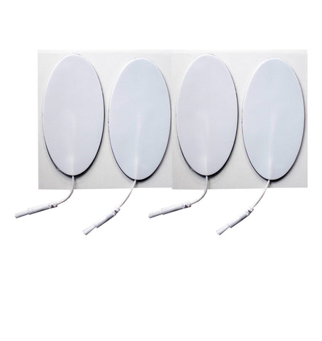 2 in. x 3.5 in. Oval - White Foam Top Electrodes Case of 20 (4/pk)