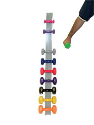 CanDo® Dumbbell - Wall Rack - 10 Dumbbell Capacity