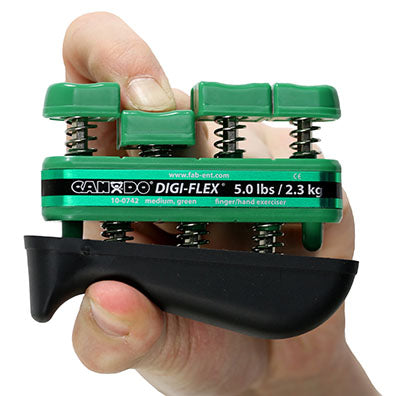 CanDo® Digi-Flex hand exerciser - Green, medium - Finger (5.0 lbs.) / hand (16.0 lbs.)