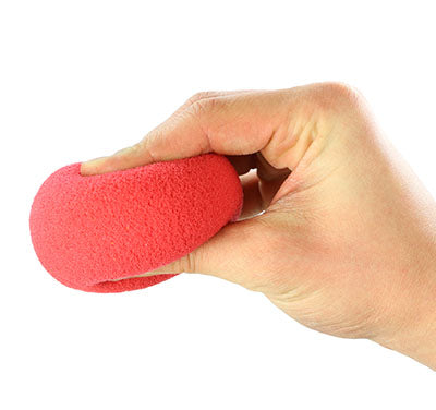 CanDo® Memory Foam Squeeze Ball - 2.5 in. diameter - Red, easy, dozen