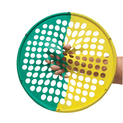 CanDo® Hand Exercise Web - Low Powder - 14 inch Diameter - multi-resistance, Yellow/Green