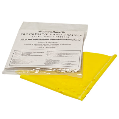 TheraBand® Progressive Hand Trainer - 6 refills - Yellow, x-light