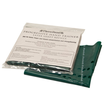 TheraBand® Progressive Hand Trainer - 6 refills - Green, moderate