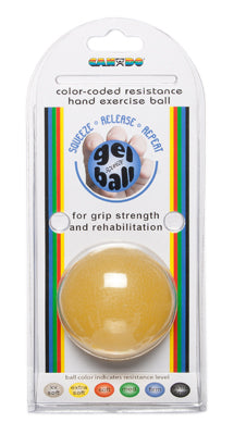 CanDo® Gel Squeeze Ball - Standard Circular - Yellow - X-Light