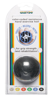 CanDo® Gel Squeeze Ball - Standard Circular - Black - X-Heavy