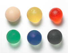 CanDo® Gel Squeeze Ball - Standard Circular - 6-piece set (tan through black)