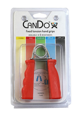 CanDo® Ergonomic Hand Grip, Pair - Red, light - 6 Lbs.