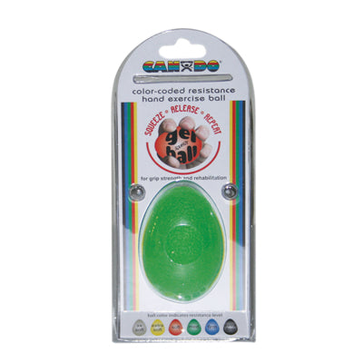 CanDo® Gel Squeeze Ball - Large Cylindrical - Green - Medium