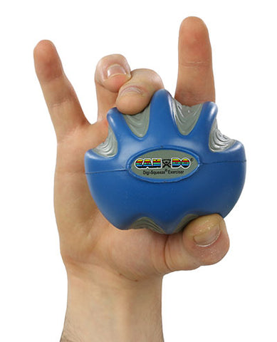 CanDo® Digi-Squeeze hand exerciser - Large - Blue, firm