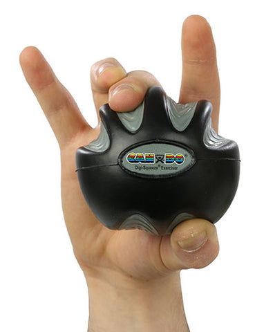 CanDo® Digi-Squeeze hand exerciser - Large - Black, x-firm