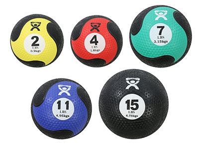 CanDo® Firm Medicine Ball - 5-piece set - 1 each 2,4,7,11,15 lb.