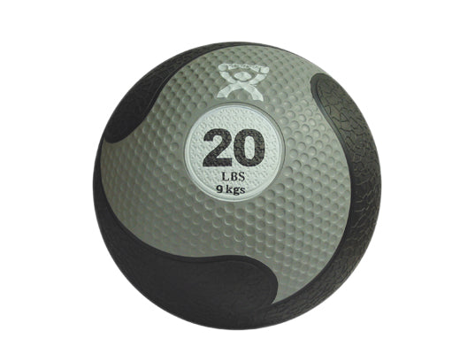 CanDo® Firm Medicine Ball - 11 in. Diameter - Silver - 20 lb.