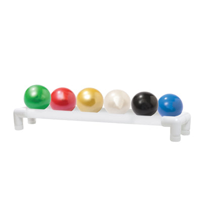 thera-band-soft-weights-ball---6-piece-set-1-each-tan-through-black-with-1-tier-rack
