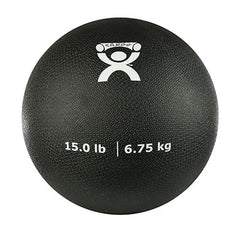CanDo® Soft Pliable Medicine Ball - 9 in. Diameter - Black - 15 lb.