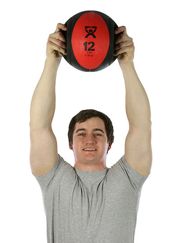 CanDo® Dual-Handle Medicine Ball - 9 in. Diameter - Red - 12 lb.