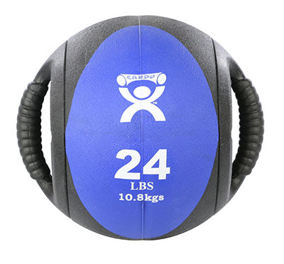 CanDo® Dual-Handle Medicine Ball - 9 in. Diameter - Blue - 24 lb.