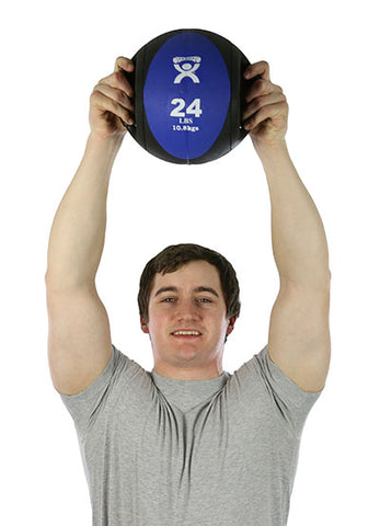 CanDo® Dual-Handle Medicine Ball - 9 in. Diameter - Blue - 24 lb.