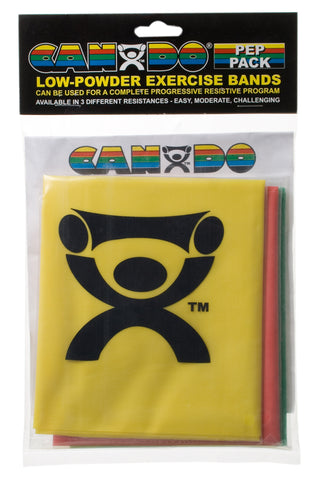 CanDoå¨-low-powder-exercise-band-pep-pack---easy-with-yellow-red-and-green-band
