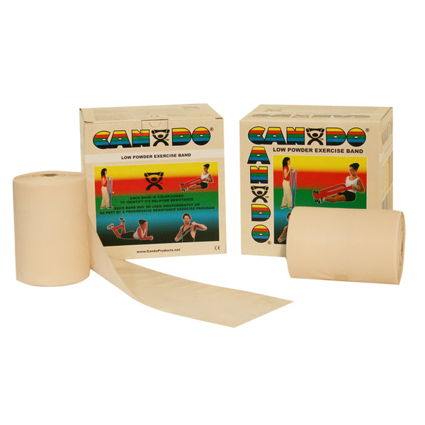 CanDo® Low Powder Exercise Band - 100 yard (2 x 50-yd rolls) - Tan - xx-light