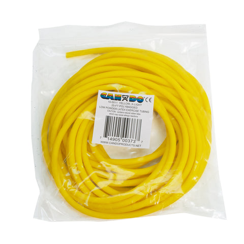 Cando® Low Powder Exercise Tubing - 25 foot roll - Yellow - x-light