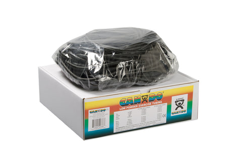 CanDo® Low Powder Exercise Tubing - 100 foot dispenser roll - Black - x-heavy