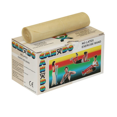 CanDo® Latex Free Exercise Band - 6 yard roll - Tan - xx-light