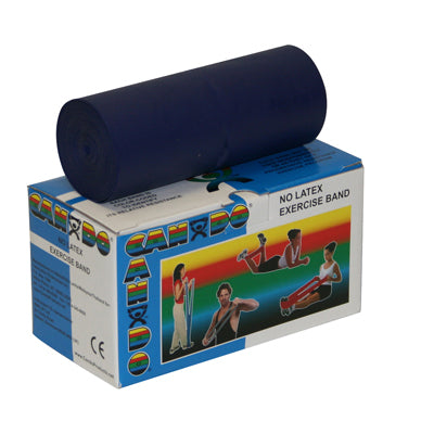 CanDo® Latex Free Exercise Band - 6 yard roll - Blue - heavy