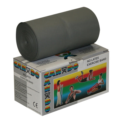 CanDo® Latex Free Exercise Band - 6 yard roll - Silver - xx-heavy