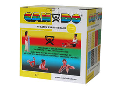 CanDo® Latex Free Exercise Band - 25 yard roll - Yellow - x-light