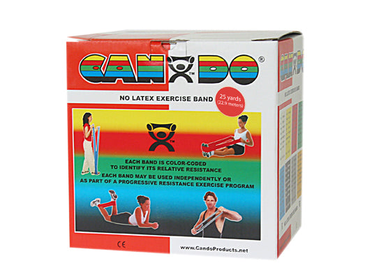 CanDo® Latex Free Exercise Band - 25 yard roll - Red - light