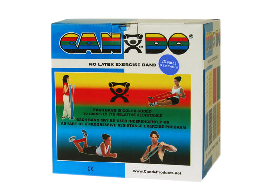 CanDo® Latex Free Exercise Band - 25 yard roll - Blue - heavy