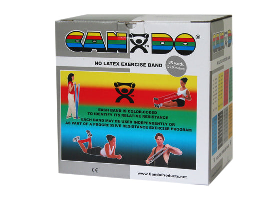 CanDo® Latex Free Exercise Band - 25 yard roll - Silver - xx-heavy