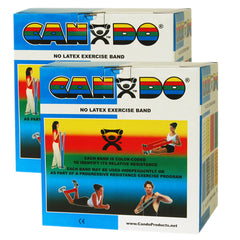 CanDo® Latex Free Exercise Band Rolls - 100 yard (2 x 50-yd rolls) - Blue-Heavy