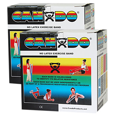 CanDo® Latex Free Exercise Band Rolls - 100 yard (2 x 50-yd rolls) - Black - x-heavy