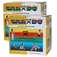 CanDo® Latex Free Exercise Band Rolls - 100 yard (2 x 50-yd rolls) - Gold- xxx-heavy