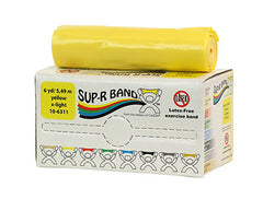 CanDo® Sup-R Band Latex-Free Exercise Band - 6-Yard Roll - Yellow - x-light