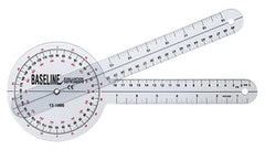 Baseline® Plastic Goniometer - 360 Degree Head - 12 inch Arms, 25-pack