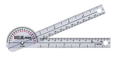 Baseline® Plastic Goniometer - Pocket Style - 180 Degree Head - 6 inch Arms