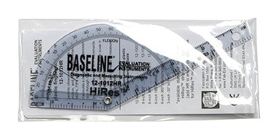 Baseline® Plastic Goniometer - Finger - HiRes Flexion to Hyper-Extension, 25-pack