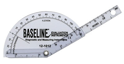 Baseline® Plastic Goniometer - Finger - Flexion to Hyper-Extension, 25-pack