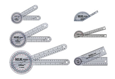 Baseline® Plastic Goniometer - HiRes 6-piece Set, 25-pack
