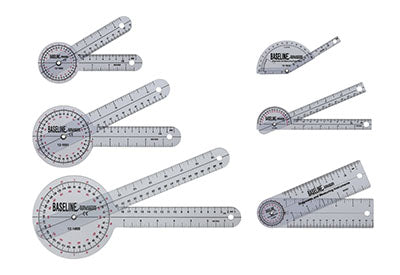 Baseline® Plastic Goniometer - 6-piece Set, 25-pack